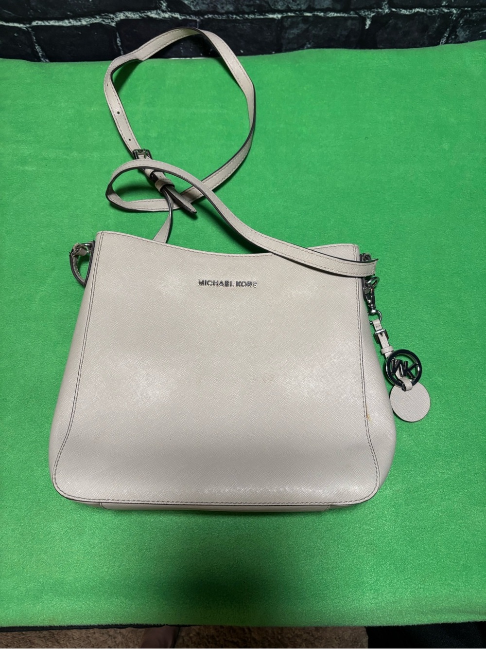 Michael Kors Pale Cream Saffiano Crossbody Bag